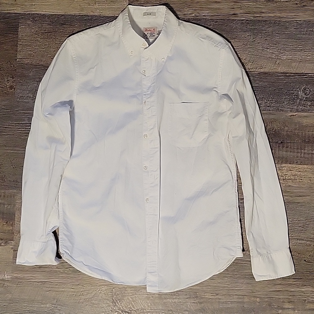 J. Crew, White, Medium, OCBD